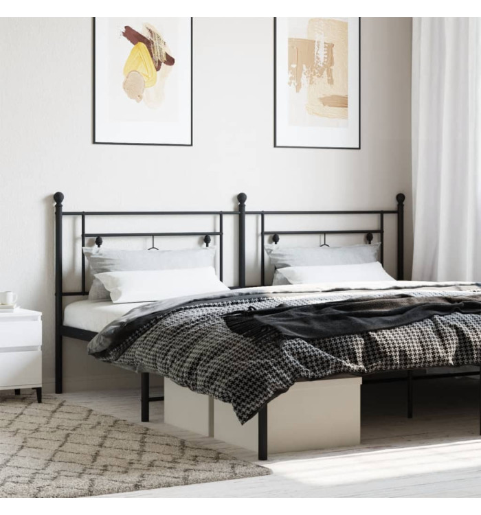 Tête de lit métal noir 200 cm | Mobilier & Déco
