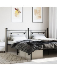 Tête de lit métal noir 200 cm | Mobilier & Déco