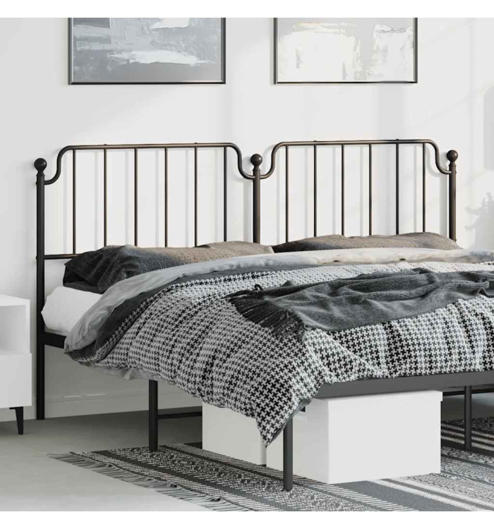 Tête de lit métal noir 193 cm | Mobilier & Déco