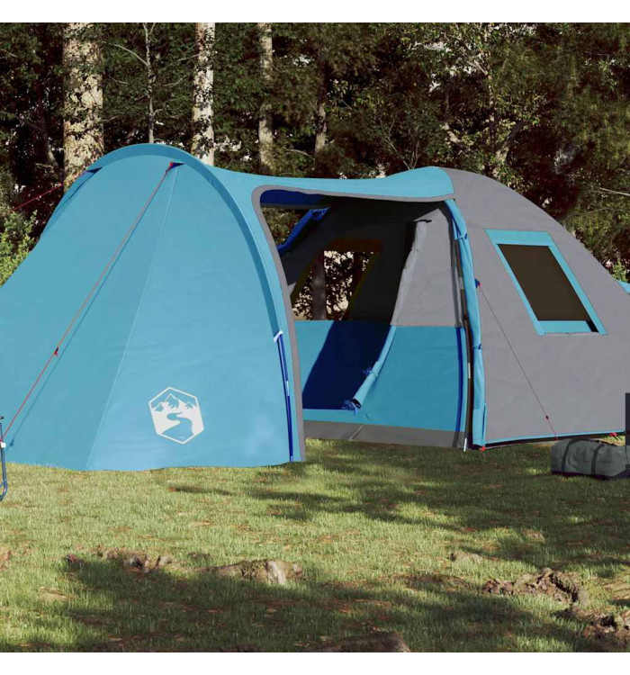 Tente familiale à dôme 6 personnes bleu imperméable | Mobilier & Déco