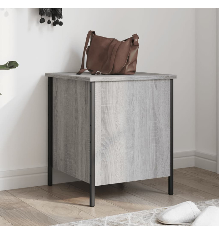 Banc de rangement sonoma gris 40x42,5x50 cm bois d'ingénierie | Mobilier & Déco