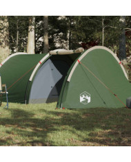 Tente de camping tunnel 4 personnes vert imperméable | Mobilier & Déco