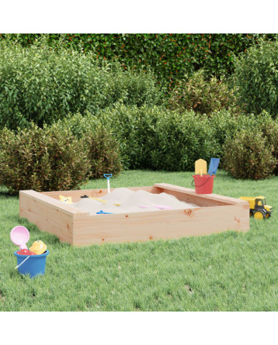 Bac à sable avec sièges carré bois de pin massif | Mobilier & Déco
