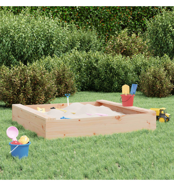 Bac à sable avec sièges carré bois de pin massif | Mobilier & Déco