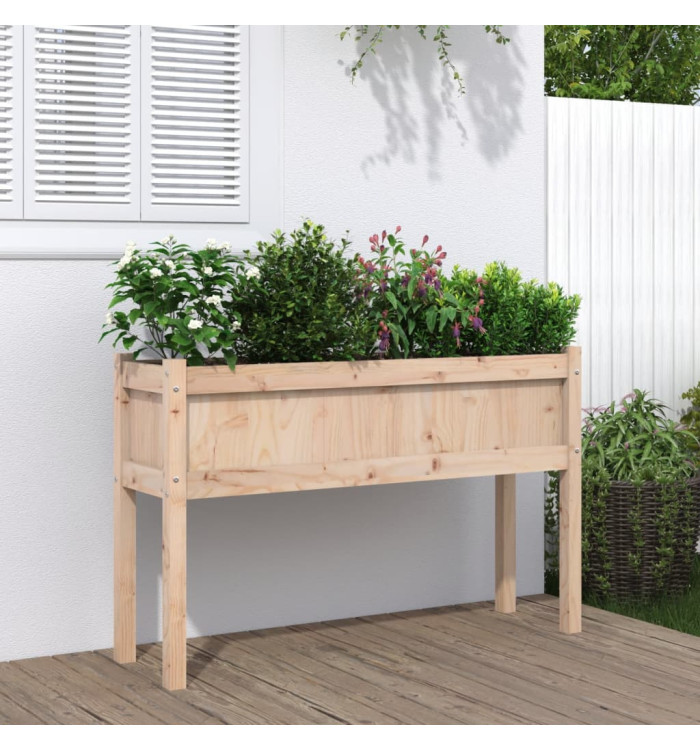 Jardinières avec pieds 110x31x70 cm bois de pin massif | Mobilier & Déco