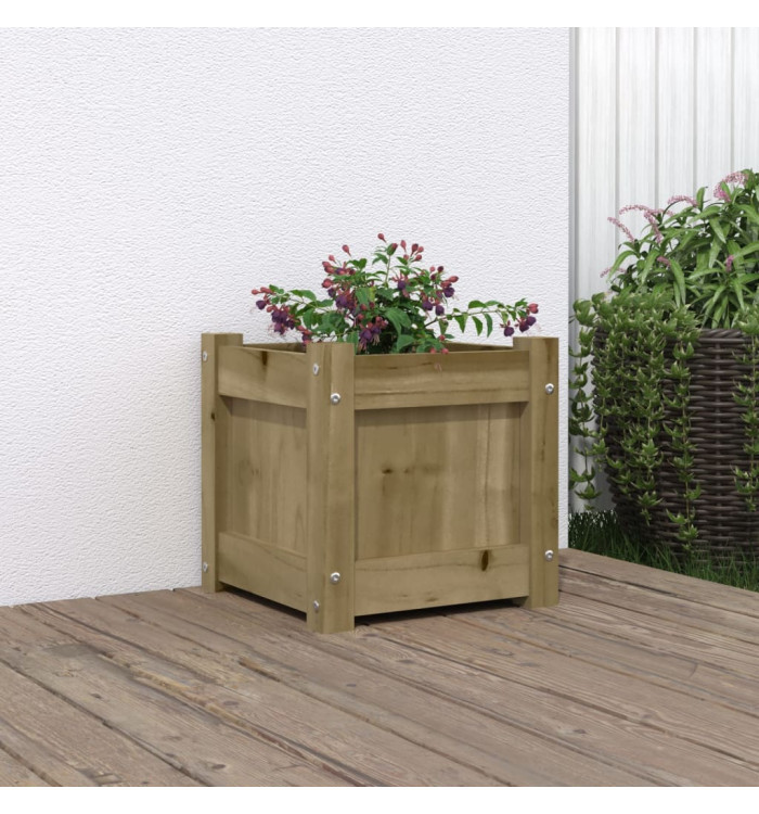 Jardinière 31x31x31 cm bois de pin imprégné | Mobilier & Déco