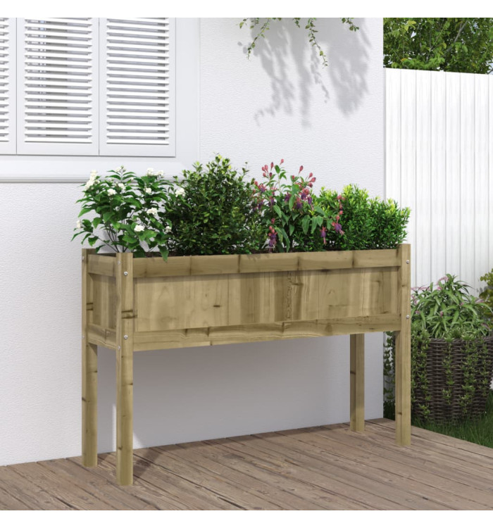 Jardinière avec pieds 110x31x70 cm bois de pin imprégné | Mobilier & Déco