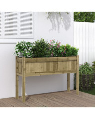 Jardinière avec pieds 110x31x70 cm bois de pin imprégné | Mobilier & Déco