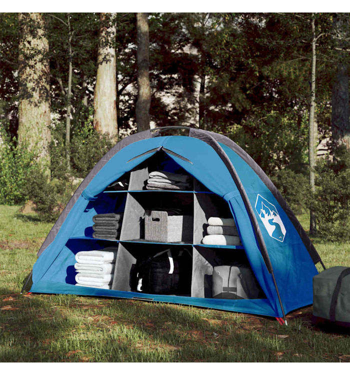 Tente de rangement avec 9 compartiments bleu imperméable | Mobilier & Déco