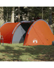 Tente de camping tunnel 4 personnes orange imperméable | Mobilier & Déco