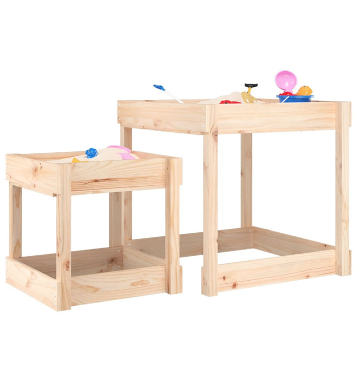Tables à sable 2 pcs bois de pin massif | Mobilier & Déco