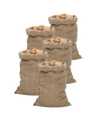 Sacs en jute 5 pcs 60x105 cm 100 % jute 340 g/m² | Mobilier & Déco