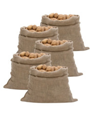 Sacs en jute 5 pcs 100x110 cm 100 % jute 220 g/m² | Mobilier & Déco
