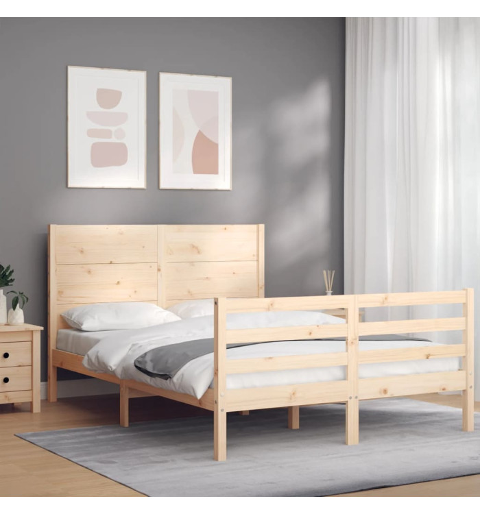 Cadre de lit sans matelas bois massif | Mobilier & Déco