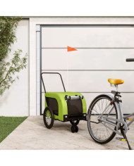 Remorque de vélo pour animaux de compagnie vert et noir | Mobilier & Déco
