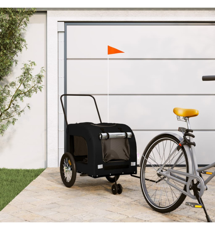 Remorque de vélo pour animaux de compagnie noir | Mobilier & Déco
