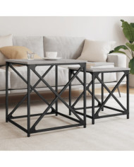 Tables basses gigognes 2 pcs sonoma gris bois d'ingénierie | Mobilier & Déco