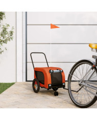 Remorque de vélo pour animaux de compagnie orange et noir | Mobilier & Déco