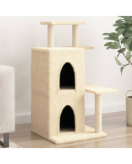 Arbre à chat avec griffoirs en sisal crème 97 cm | Mobilier & Déco