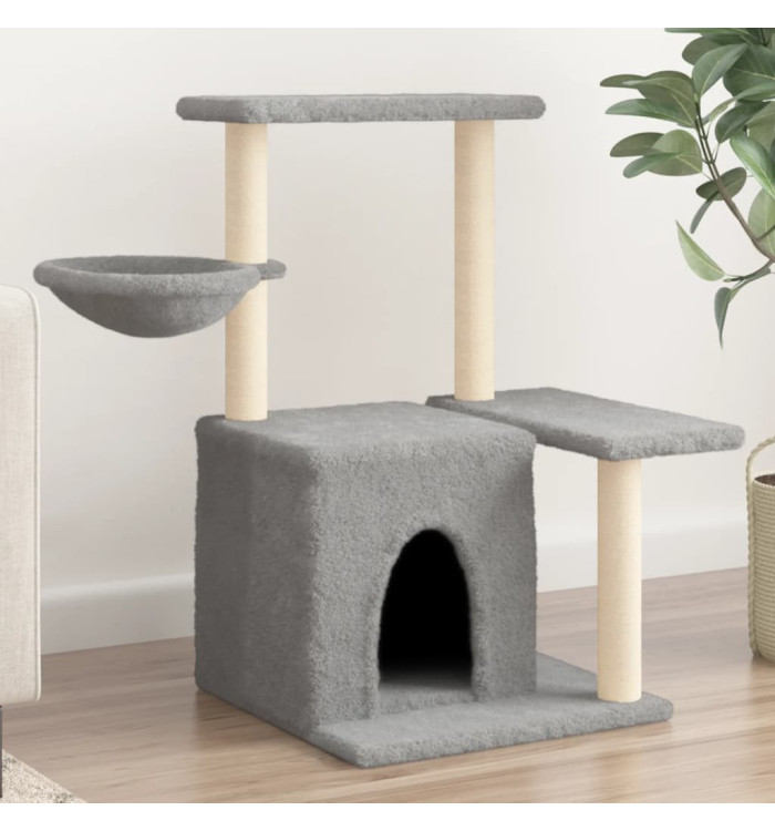 Arbre à chat avec griffoirs en sisal Gris clair 83 cm | Mobilier & Déco