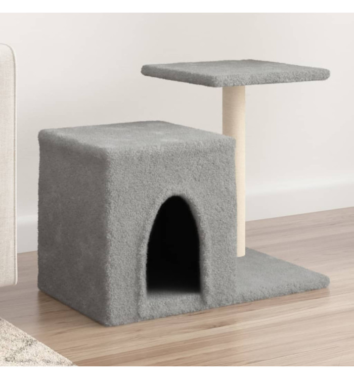 Arbre à chat avec griffoirs en sisal gris clair 50,5 cm | Mobilier & Déco