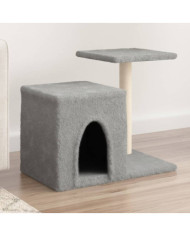 Arbre à chat avec griffoirs en sisal gris clair 50,5 cm | Mobilier & Déco