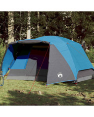Tente familiale avec porche 6 personnes bleu imperméable | Mobilier & Déco
