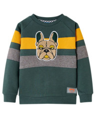 Sweatshirt pour enfants vert foncé 104 | Mobilier & Déco