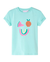 T-shirt pour enfants menthe clair 128 | Mobilier & Déco