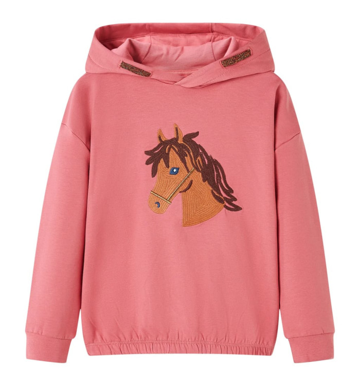 Sweat-shirt à capuche pour enfants rose ancien 128 | Mobilier & Déco