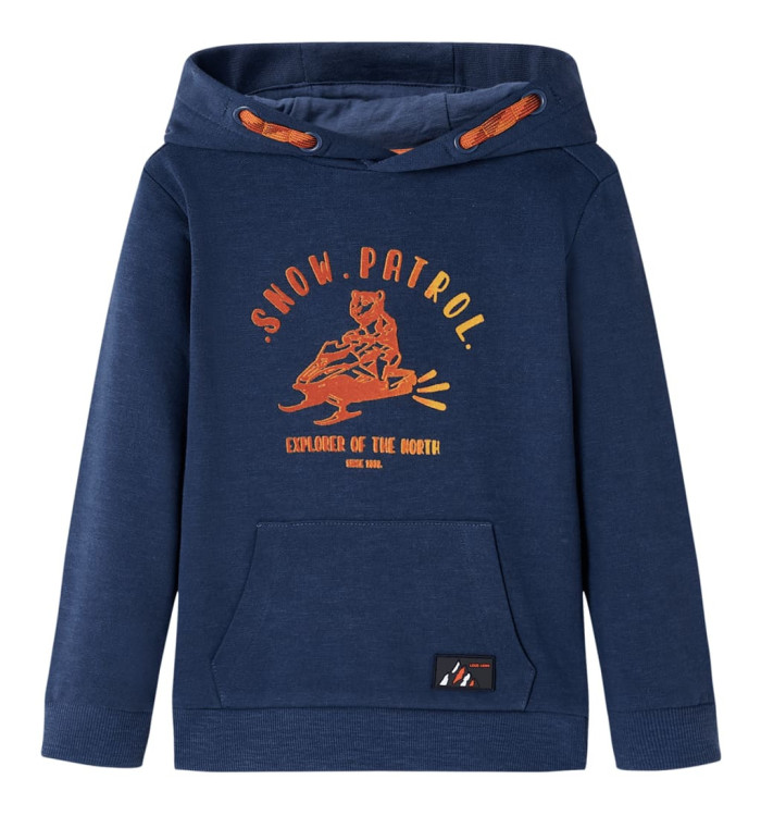 Sweatshirt à capuche pour enfants mélange bleu marine et orange 140 | Mobilier & Déco