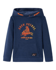 Sweatshirt à capuche pour enfants mélange bleu marine et orange 140 | Mobilier & Déco