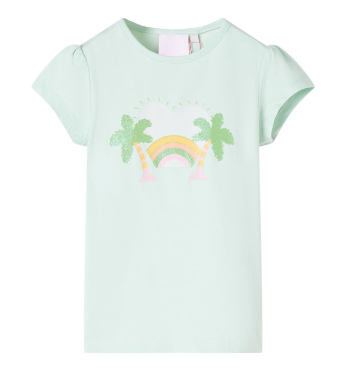 T-shirt pour enfants menthe clair 116 | Mobilier & Déco