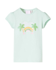 T-shirt pour enfants menthe clair 116 | Mobilier & Déco