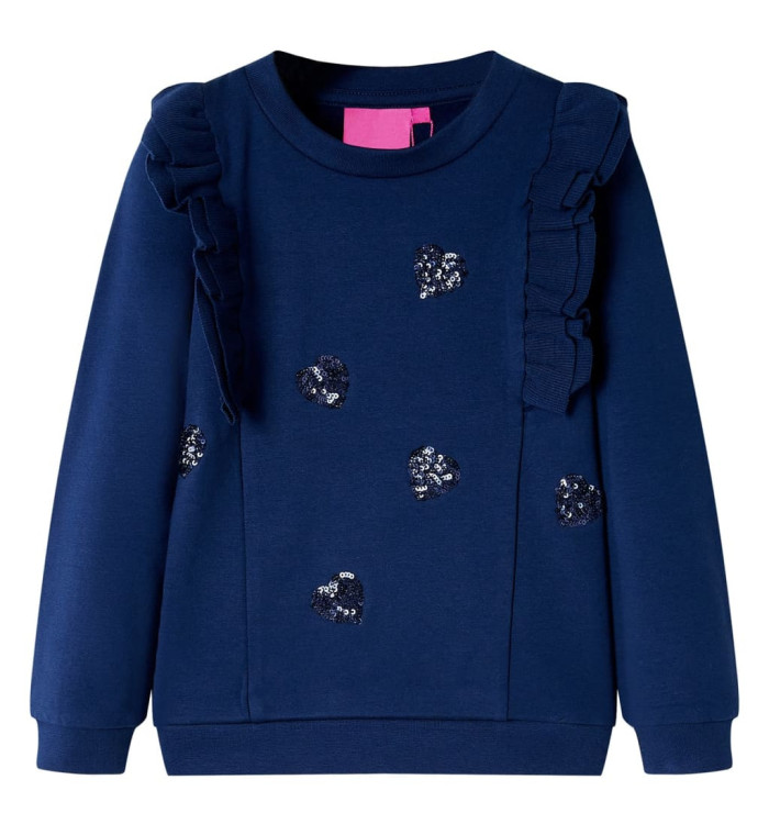 Sweatshirt pour enfants bleu marine 128 | Mobilier & Déco