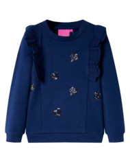 Sweatshirt pour enfants bleu marine 128 | Mobilier & Déco