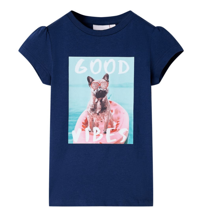T-shirt pour enfants bleu marine 116 | Mobilier & Déco