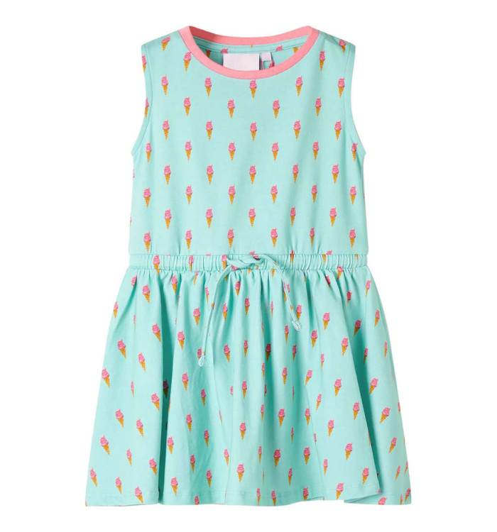 Robe pour enfants avec cordon de serrage menthe claire 128 | Mobilier & Déco