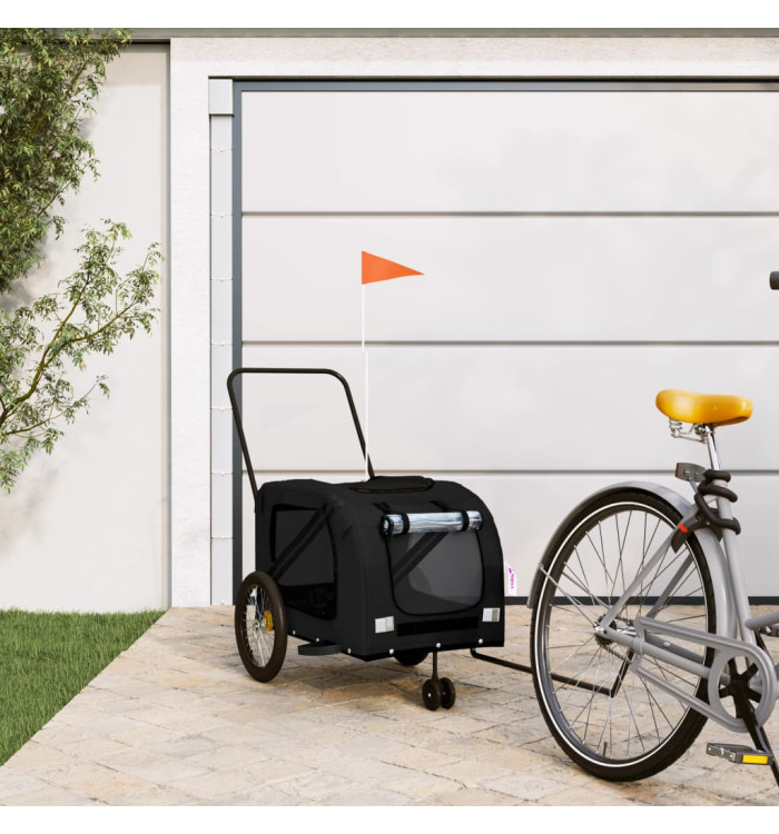 Remorque de vélo pour animaux de compagnie noir | Mobilier & Déco
