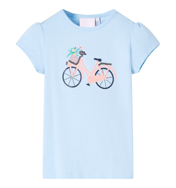 T-shirt pour enfants bleu clair 116 | Mobilier & Déco