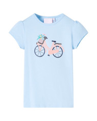 T-shirt pour enfants bleu clair 116 | Mobilier & Déco