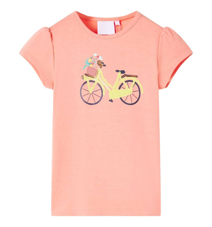 T-shirt pour enfants corail néon 92 | Mobilier & Déco