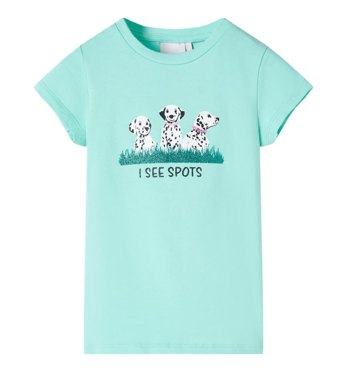 T-shirt pour enfants menthe clair 104 | Mobilier & Déco