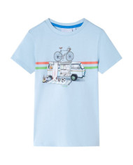 T-shirt pour enfants bleu clair 128 | Mobilier & Déco