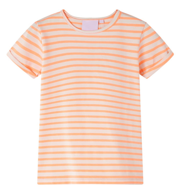 T-shirt pour enfants orange néon 128 | Mobilier & Déco