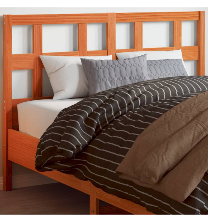 Tête de lit cire marron 135 cm bois massif de pin | Mobilier & Déco