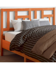Tête de lit cire marron 140 cm bois massif de pin | Mobilier & Déco