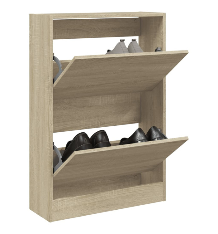 Armoire à chaussures chêne sonoma 60x21x87,5 cm bois ingénierie | Mobilier & Déco