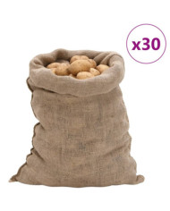 Sacs en jute 30 pcs 60x105 cm 100 % jute 220 g/m² | Mobilier & Déco