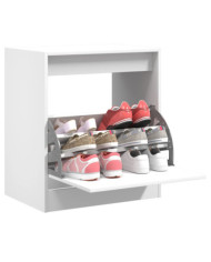 Armoire à chaussures blanc 60x42x69 cm bois d'ingénierie | Mobilier & Déco